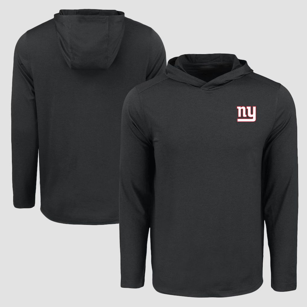 Men 2026 NFL New York Giants Hooded long sleeved T-shirt black 06